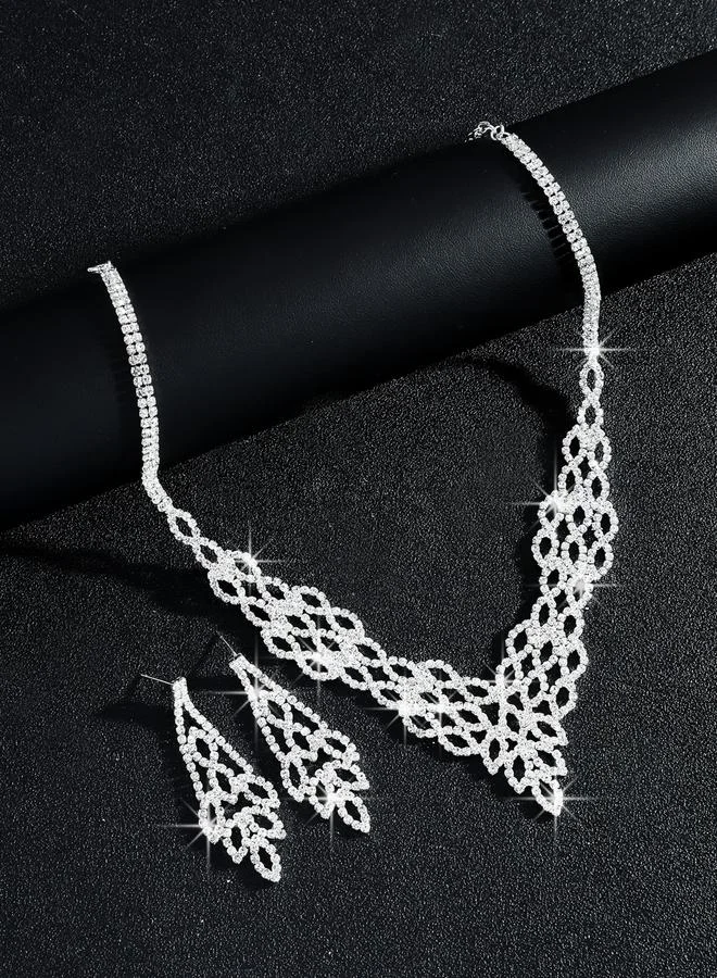 Take Two 2-Piece Embellished Necklace And Earrings Jewelry Set